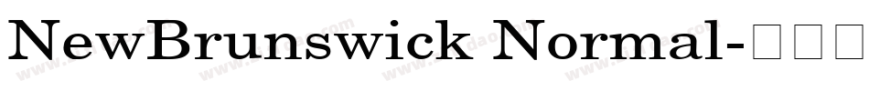 NewBrunswick Normal字体转换